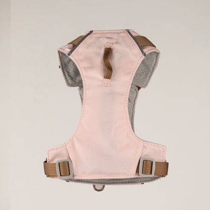 PAW - XS (2-4Kg) Dog Step-in Guardian Harness with Reflective Mesh - Soft Pink - Rose Quartz Charm