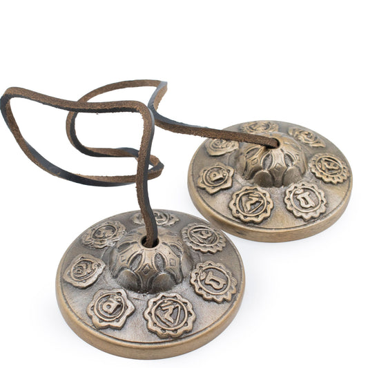 Premium Brass Tibetan Tingsha - Seven Chakra - approx 7cm (255g)