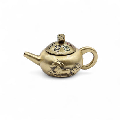 Feng Shui Fortune - Lucky Teapot with Dice Spin