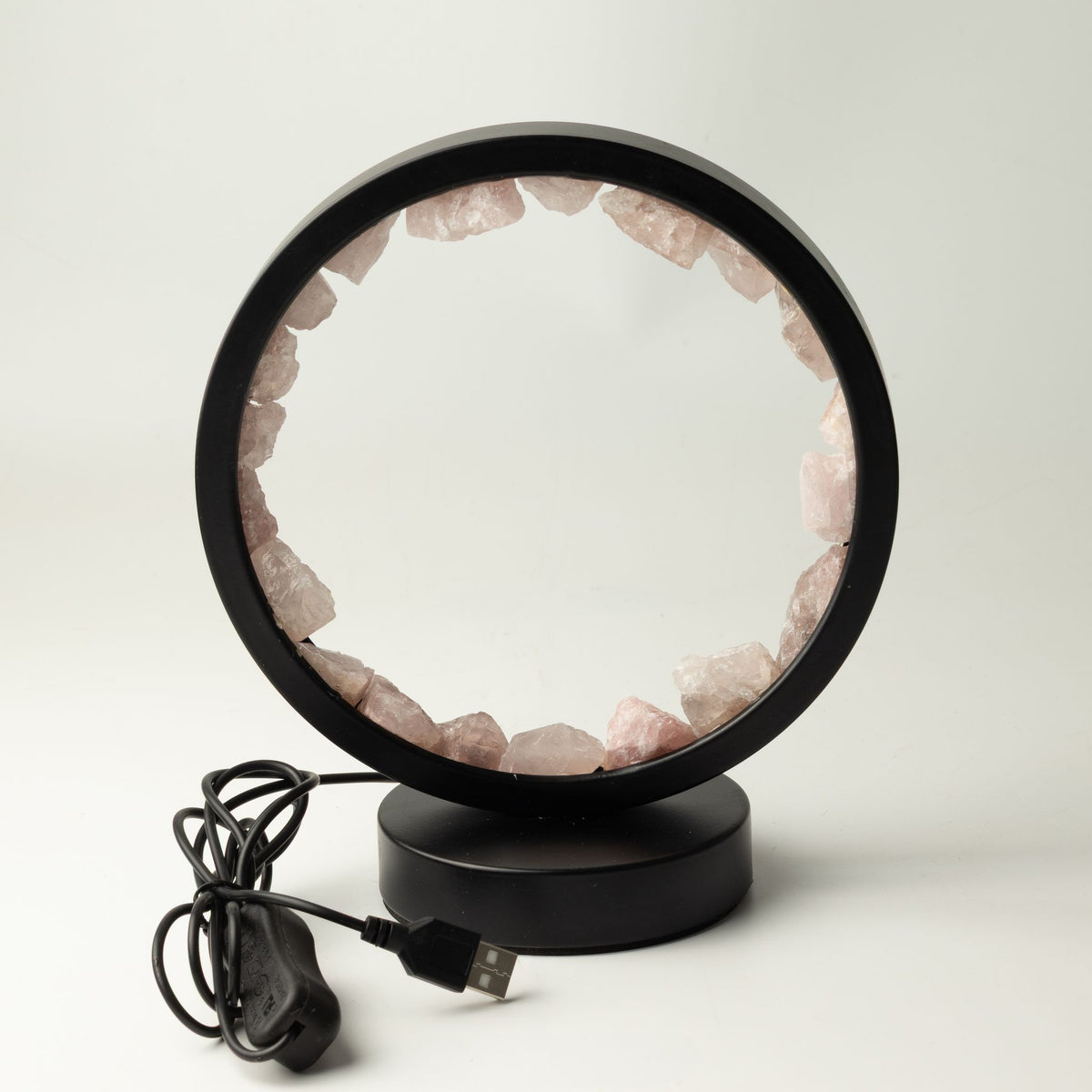 Gemstone Halo Lamp - Zen Body - Rose Quartz
