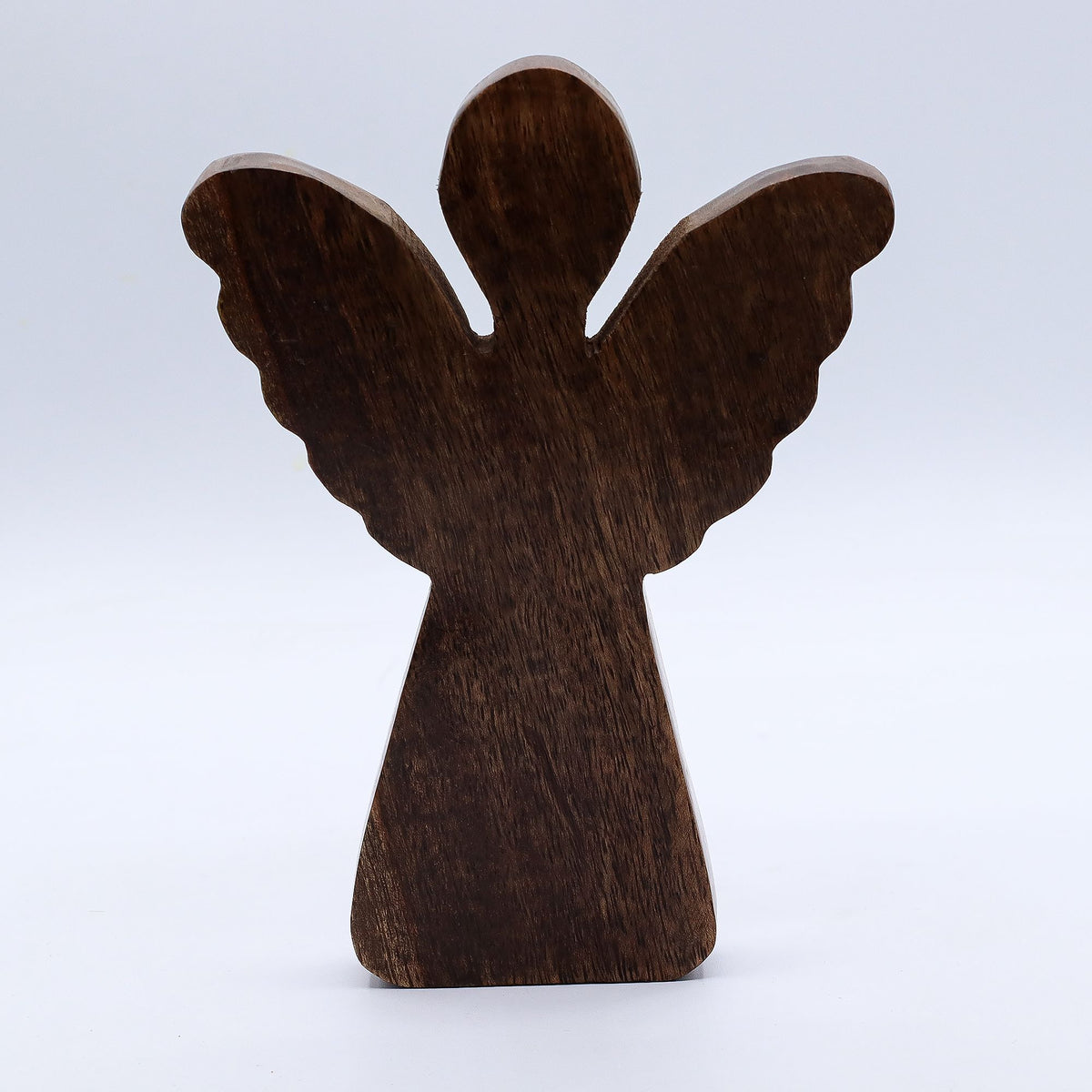 Large Mango Wood Angel - Gold Decor (19cm)