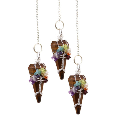 Magic Pendulum - Seven Chakra - Tiger's Eye