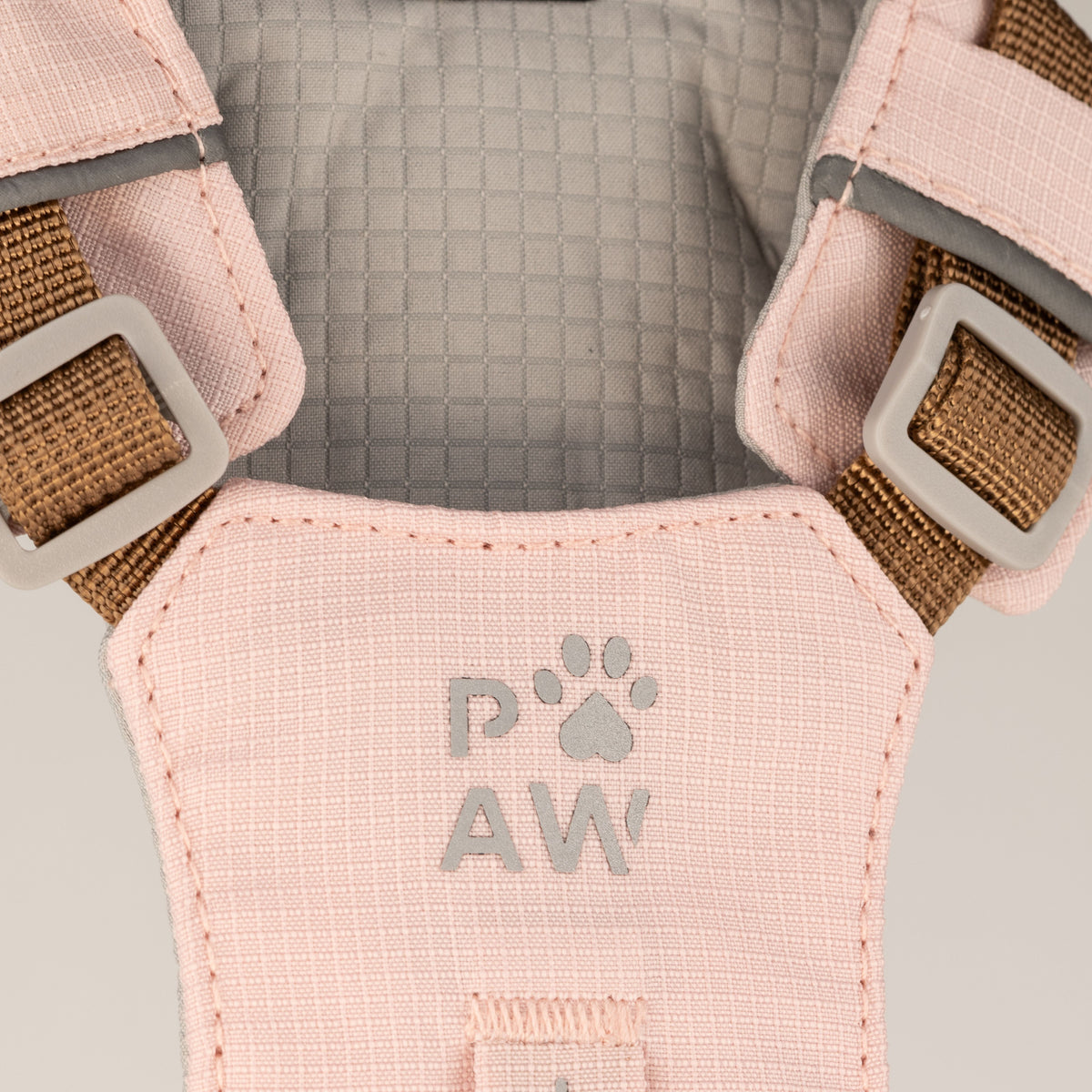 PAW - XS (2-4Kg) Dog Step-in Guardian Harness with Reflective Mesh - Soft Pink - Rose Quartz Charm