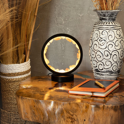 Gemstone Halo Lamp - Zen Body - Rose Quartz