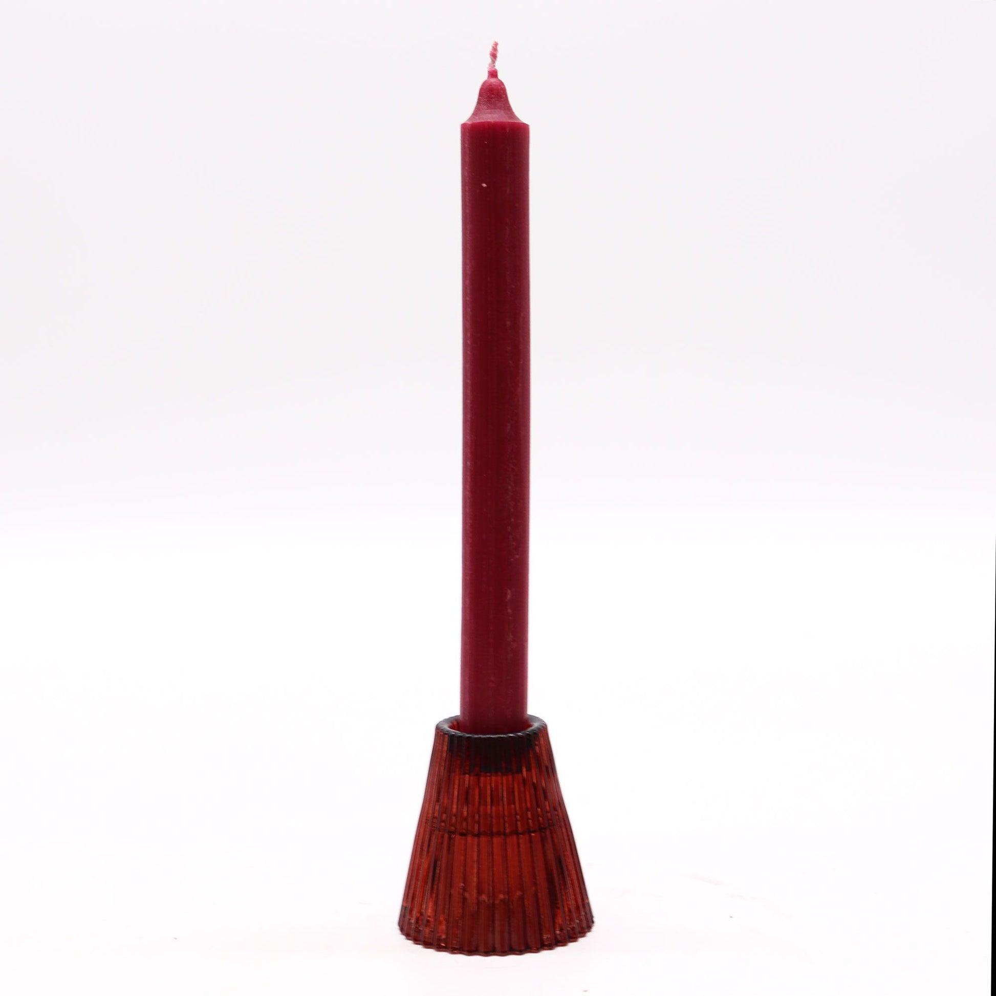 Pair of Flip Dinner Candle / Tealight Holders - Vampire Red