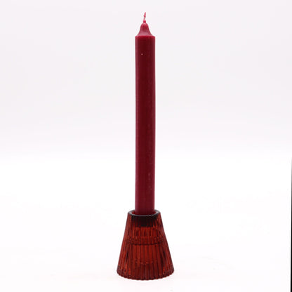 Pair of Flip Dinner Candle / Tealight Holders - Vampire Red