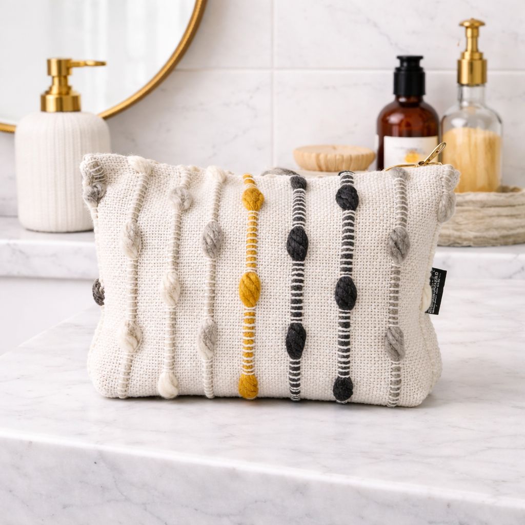 Hippie Knot Indian Jacquard Toiletry Bag