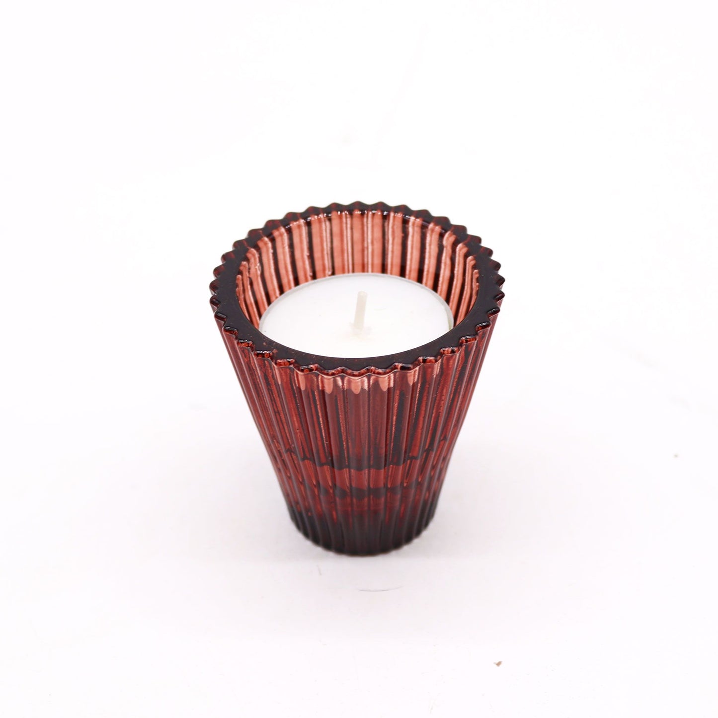 Pair of Flip Dinner Candle / Tealight Holders - Vampire Red