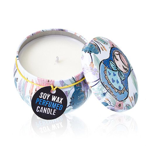 Dolly Blue Art Tin Candle - Assorted Russian Dolls Designs