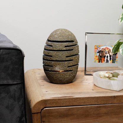 Natural Riverstone Candle Holder - Standing Stone Cut