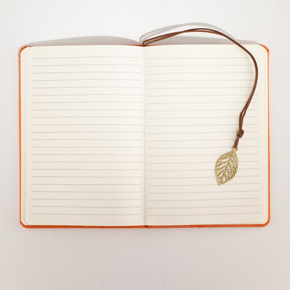 A5 Intention Note Book - LCD Wipe Screen - Orange Leather Effect - 80 Leafs