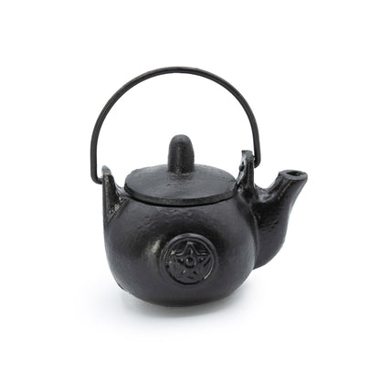 Small Cast Iron Ritual Pot with Pentagon 8x8x10cm