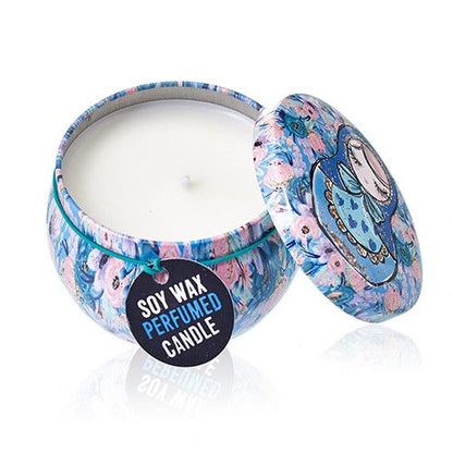 Dolly Blue Art Tin Candle - Assorted Russian Dolls Designs
